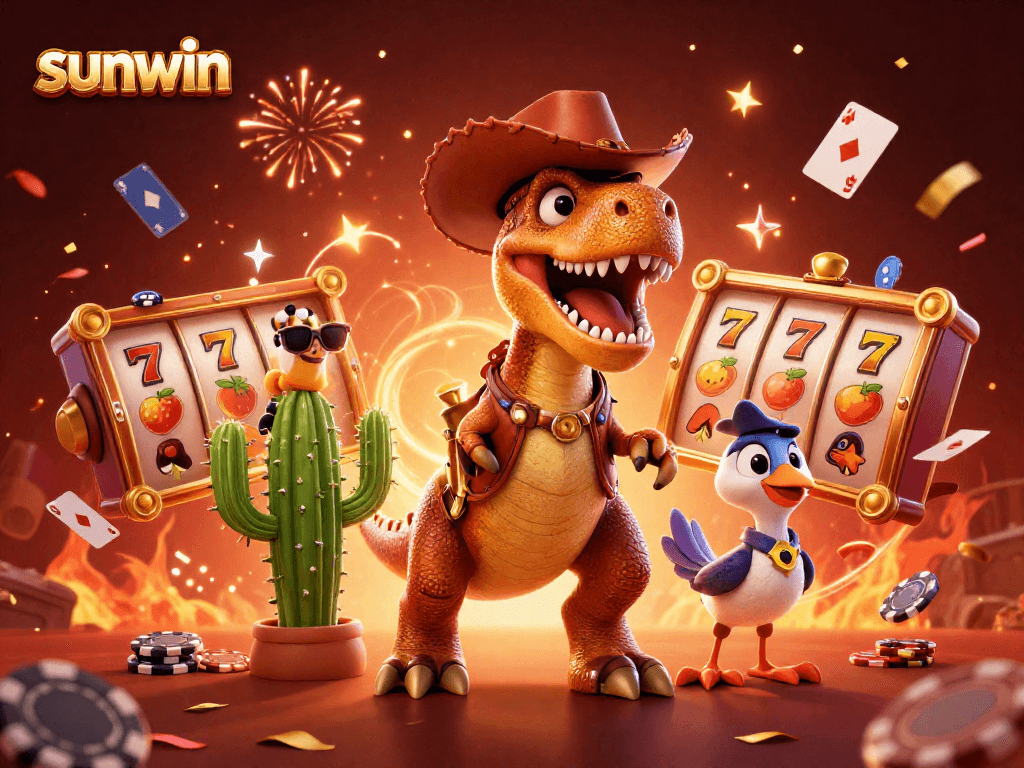 Engage in vibrant casino fun with sunwin's thrilling slots and lively characters.