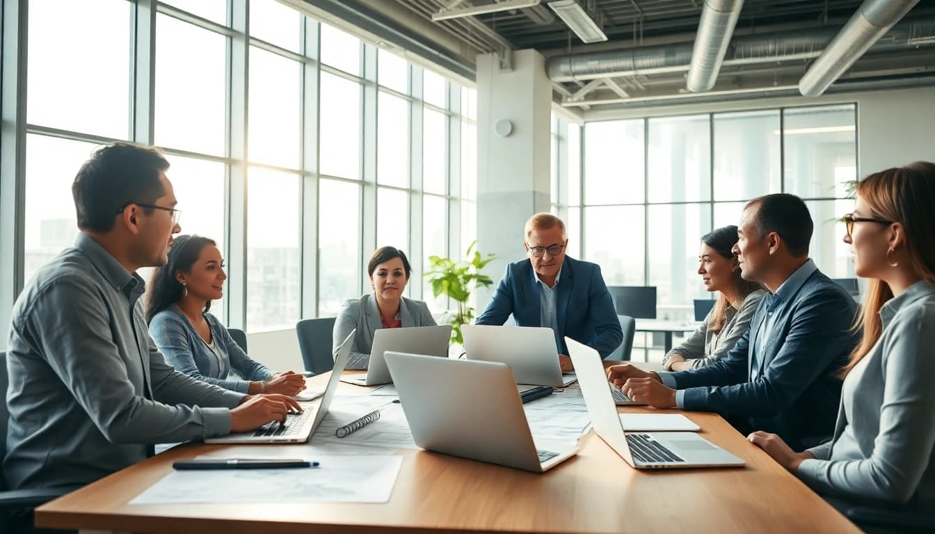 Headhunter Ingenieure bieten professionelle Beratung in einem modernen Büro an.