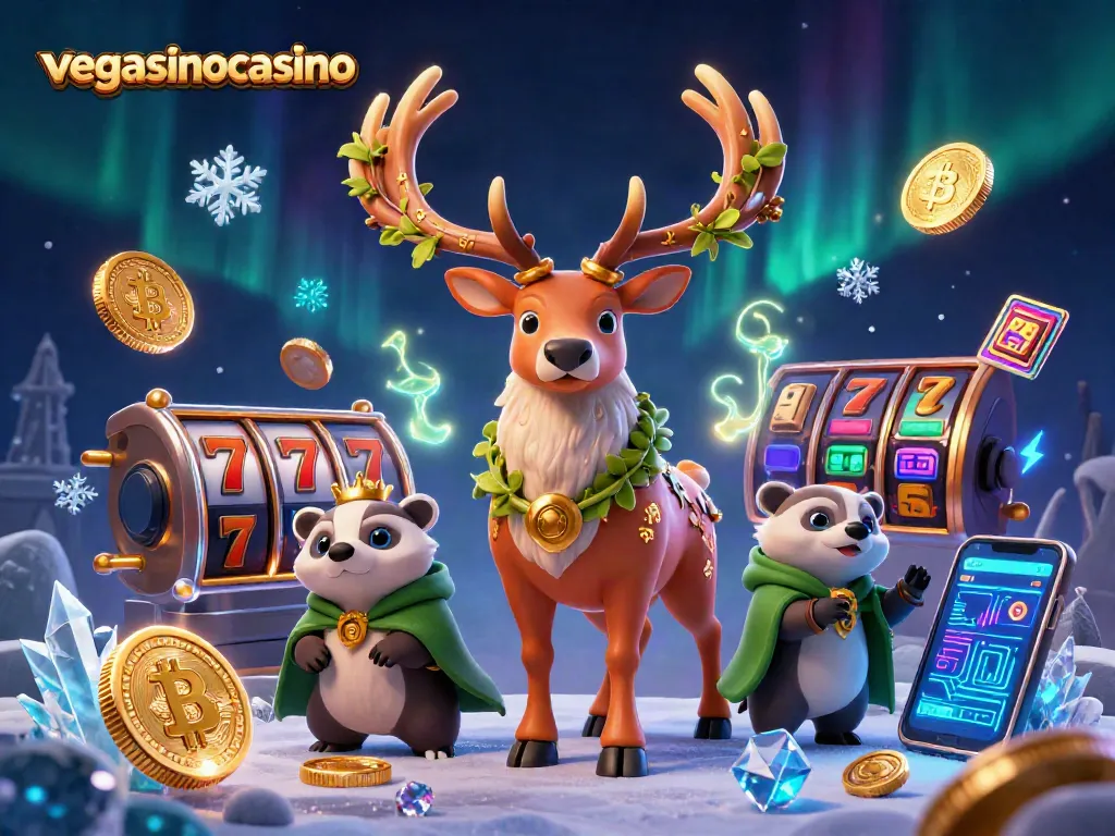 Spin the reels at vegasinocasino with 3D druid and badger, winning coins and prizes!