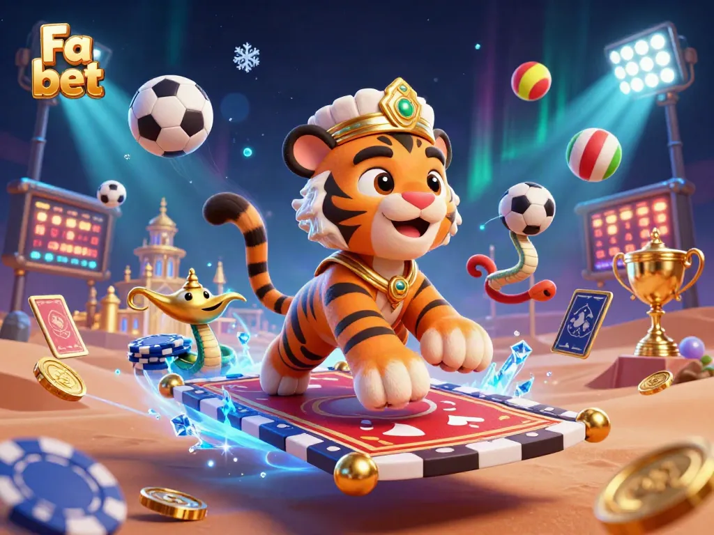 Experience Fa bet excitement with captivating sports-themed 3D illustration, featuring vibrant characters and elements.