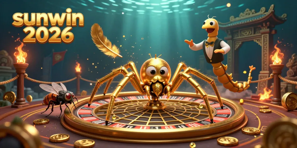 Spin the roulette wheel with sunwin 2026, as a spider weaves a golden web on the casino floor.